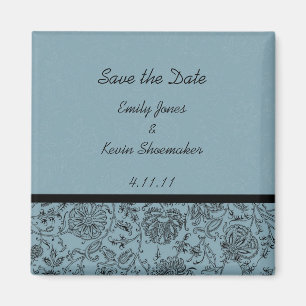 Aimant Papier peint Fleur Bleue Mariage Favoriser les Mag