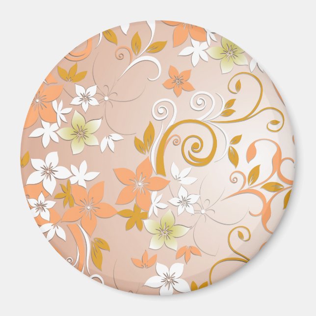 Aimant papier peint fleurs 8 (Devant)