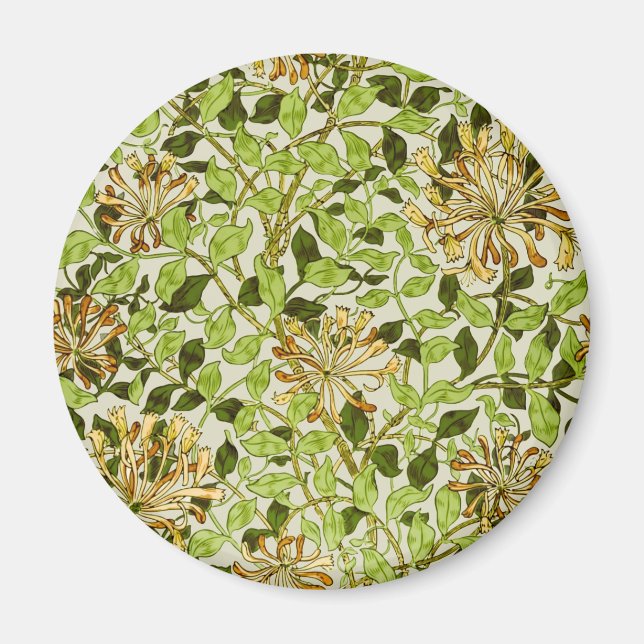 Aimant Papier peint floral Chèvrefeuille miel de William  (Devant)