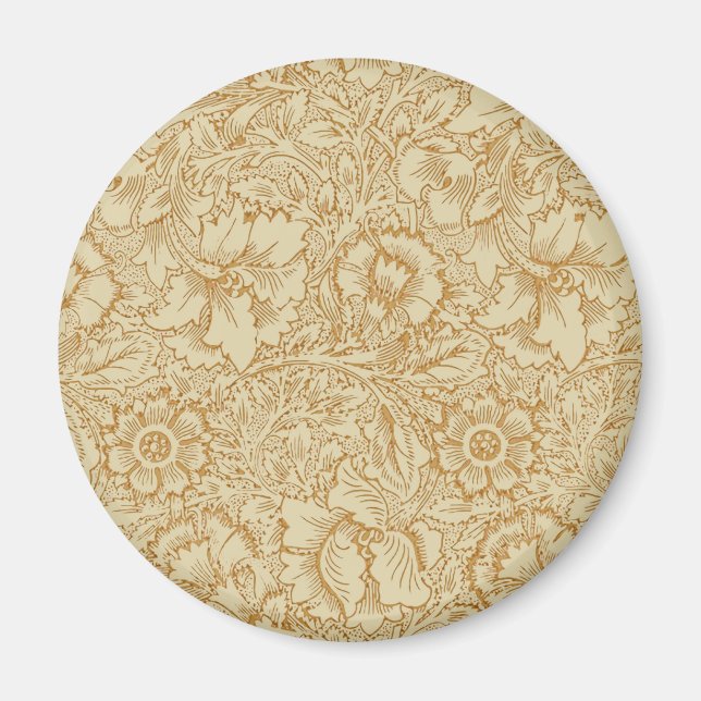 Aimant Papier peint floral Poppy de William Morris (Devant)