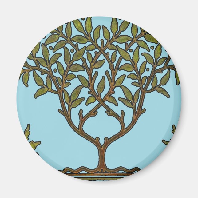 Aimant Papier peint frise d'arbre de William Morris (Devant)