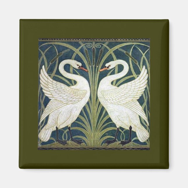 Aimant Papier peint Swan and Rush and Iris (Devant)