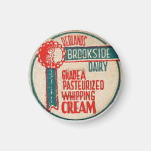Aimant "Papier Vintage casquette-Redlands Brookside Dairy