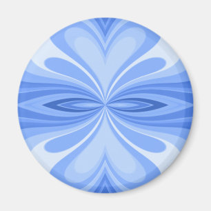Aimant Papillon Abstrait Cœur Bleu