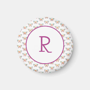Aimant Papillon amusant avec initial