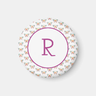 Aimant Papillon amusant avec initial