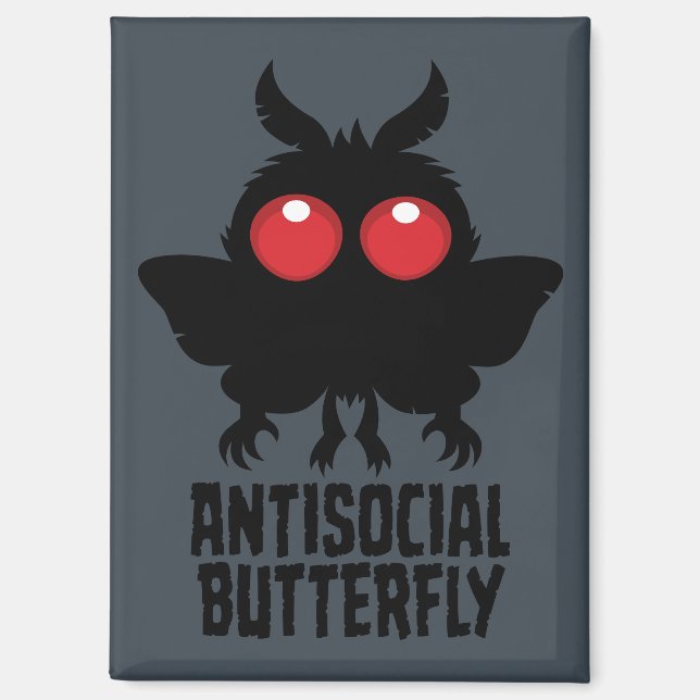 Aimant Papillon Antisocial Mothman Cryptide (Recto)