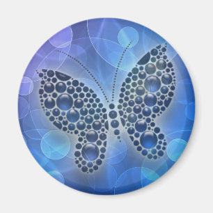 Aimant papillon bleu