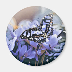 Aimant Papillon bleu