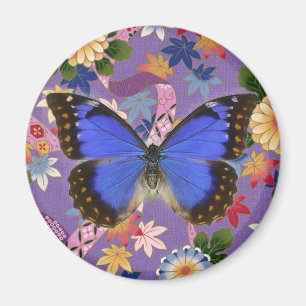 Aimant Papillon bleu