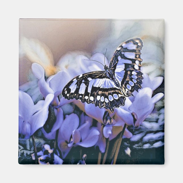 Aimant Papillon bleu (Devant)