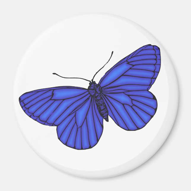 Aimant Papillon bleu (Devant)