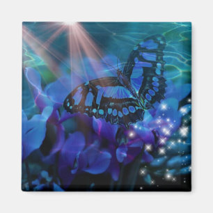Aimant Papillon bleu magique