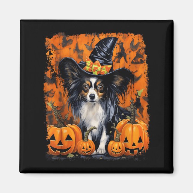 Aimant Papillon Chien Halloween (Devant)