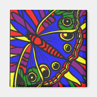 Aimant papillon coloré Art numérique