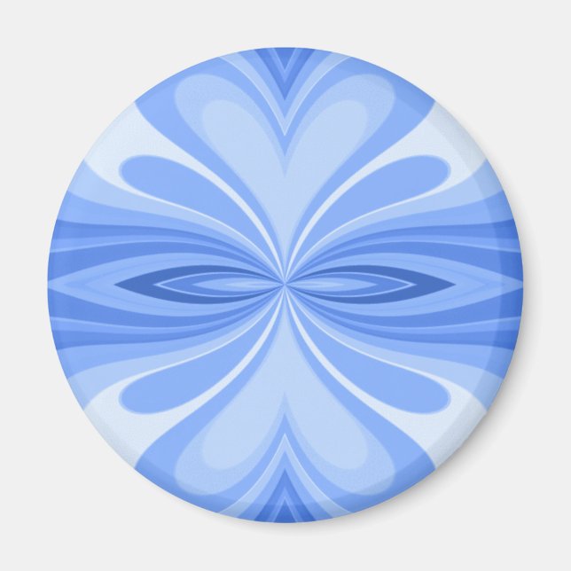 Aimant Papillon de coeur bleu Abstrait (Devant)