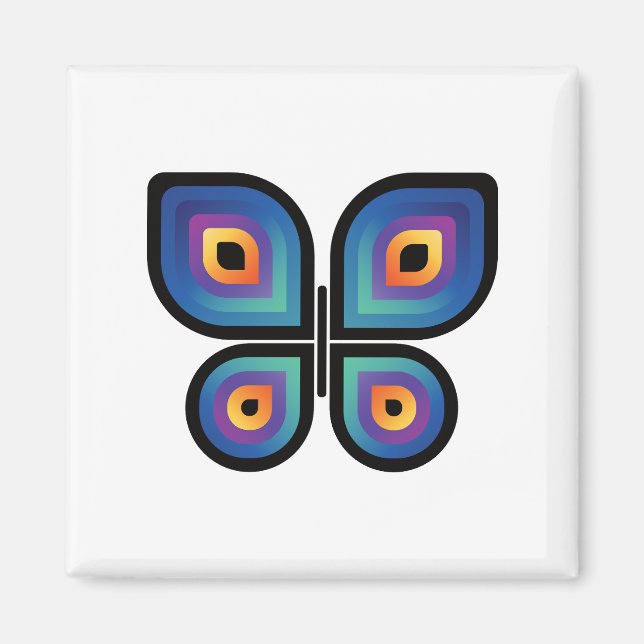 Aimant Papillon de flamme de paon (Devant)