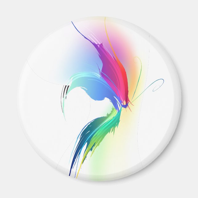 Aimant Papillon de peinture Abstrait (Devant)