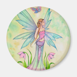 Aimant Papillon de printemps Fée Fantaisie Art