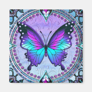 Aimant Papillon de sublimation avec Arrière - plan