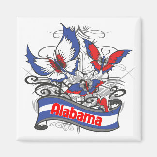 Aimant Papillon du patriotisme de l'Alabama