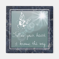 Papillon en marbre bleu Suivez votre citation du c