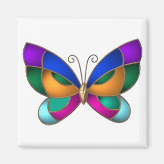 Aimant Papillon en verre tendu