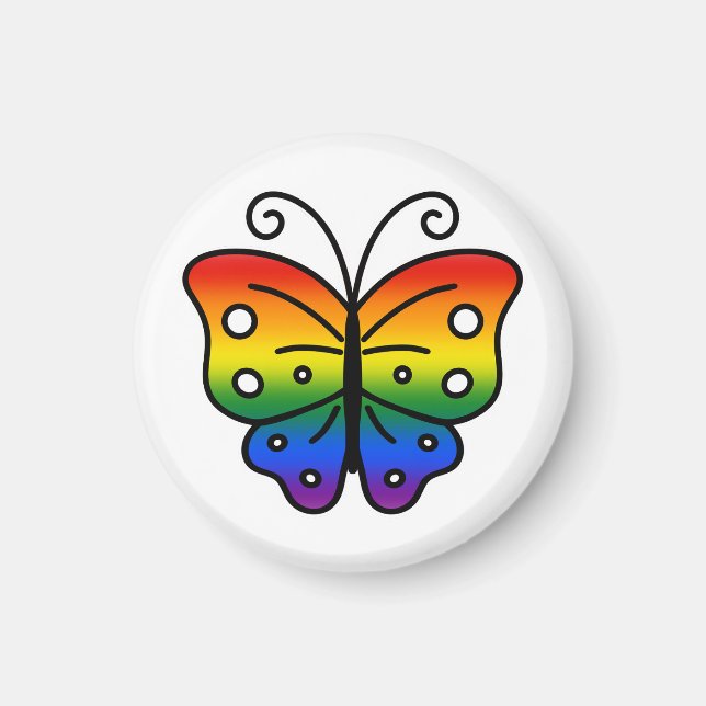 Aimant Papillon Fierté Gay (Devant)