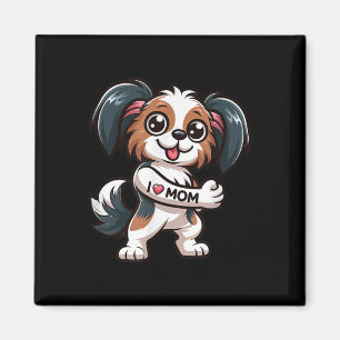 Aimant Papillon I Love Maman Funny Chien Tattoo