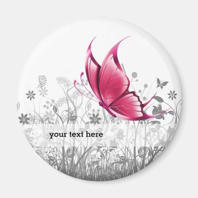 Aimant Papillon Imaginaire * choisir la couleur arrière - (Devant)