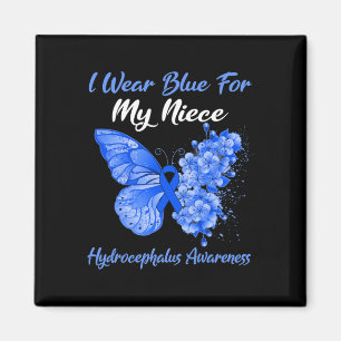 Aimant Papillon Je Porte Bleu Pour Ma Nièce Hydrocéphalie