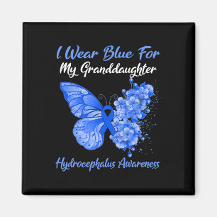Aimant Papillon Je Porte Du Bleu Pour Ma Petite-Fille Hyd