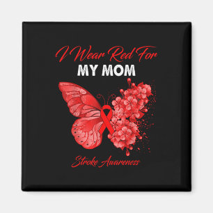 Aimant Papillon Je Porte Du Rouge Pour Ma Mère Sensibilis