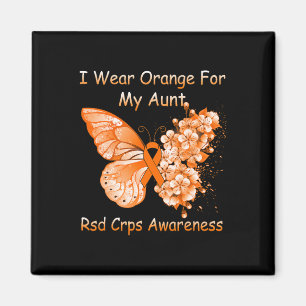 Aimant Papillon Je Porte Orange Pour Ma Tante RSD CRPS Aw
