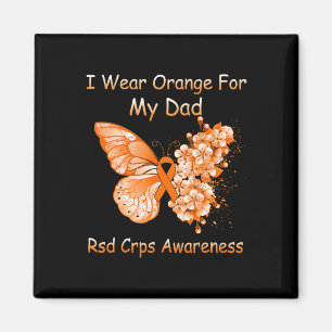 Aimant Papillon Je Porte Orange Pour Mon Papa Rsd Crps La