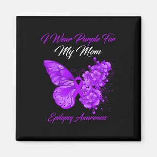Aimant Papillon Je Porte Violet Pour Ma Mère Épilepsie