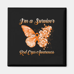 Aimant Papillon Je suis un survivant RSD Sensibilisation 