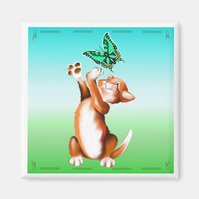 Aimant papillon Kitten (Devant)