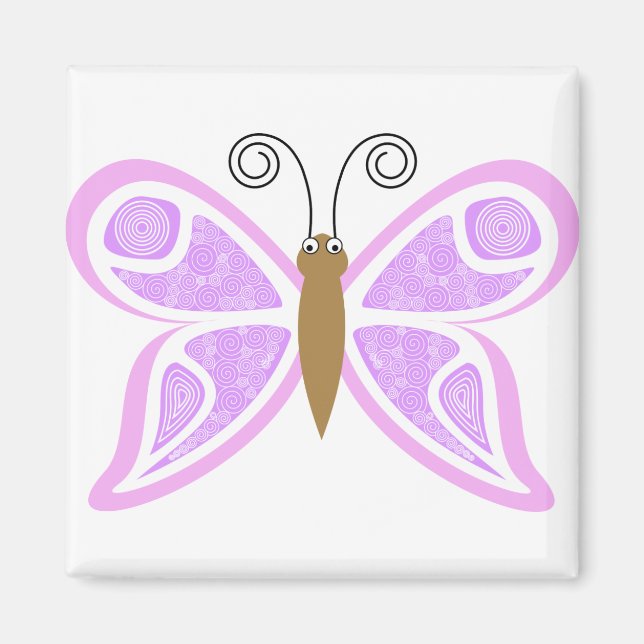 Aimant Papillon Lilac Abstrait (Devant)