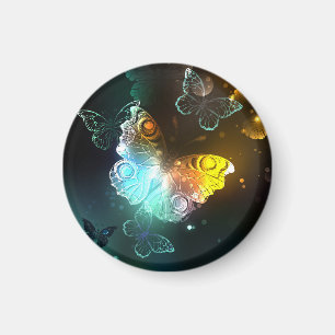 Aimant Papillon lumineux et papillons de nuit