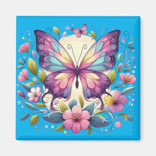 Aimant Papillon mignon et coloré
