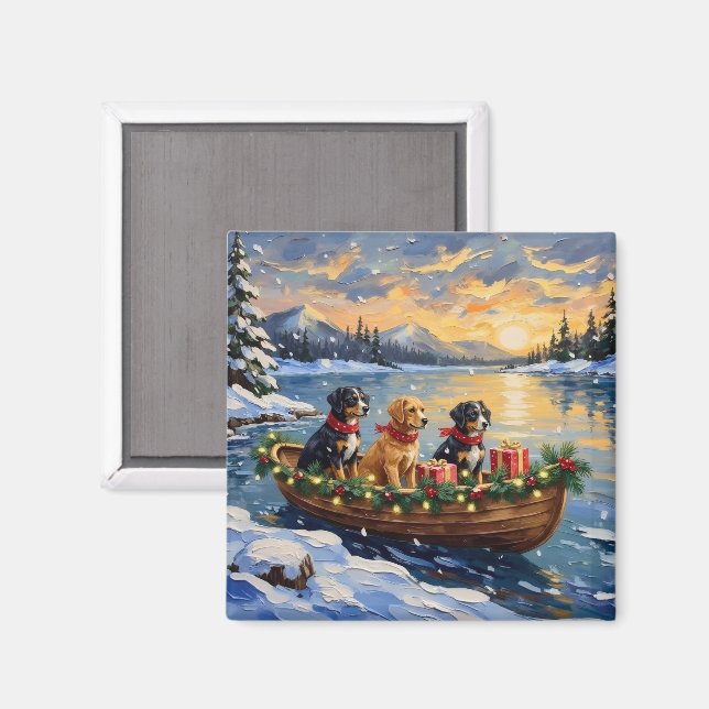 Aimant Papillon Noël Bateau Fêtes (Recto/Verso)