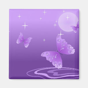 AIMANT PAPILLON POURPRE