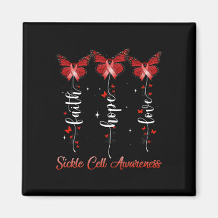 Aimant Papillon Ruban Faith Hope Love Sickle Cell Aware