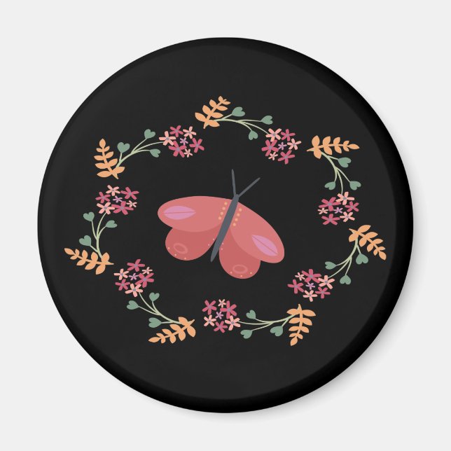 Aimant Papillon Sombre (Devant)