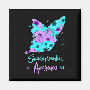 Aimant Papillon Tournesol de sensibilisation à la prévent