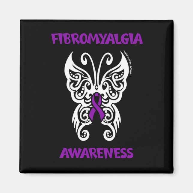Aimant Papillon/Tribal...Fibro (Devant)