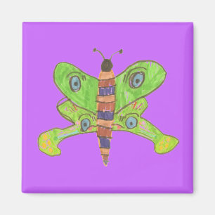 Aimant papillon violet