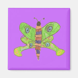 Aimant papillon violet