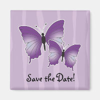 Aimant papillon violet Enregistrer la date